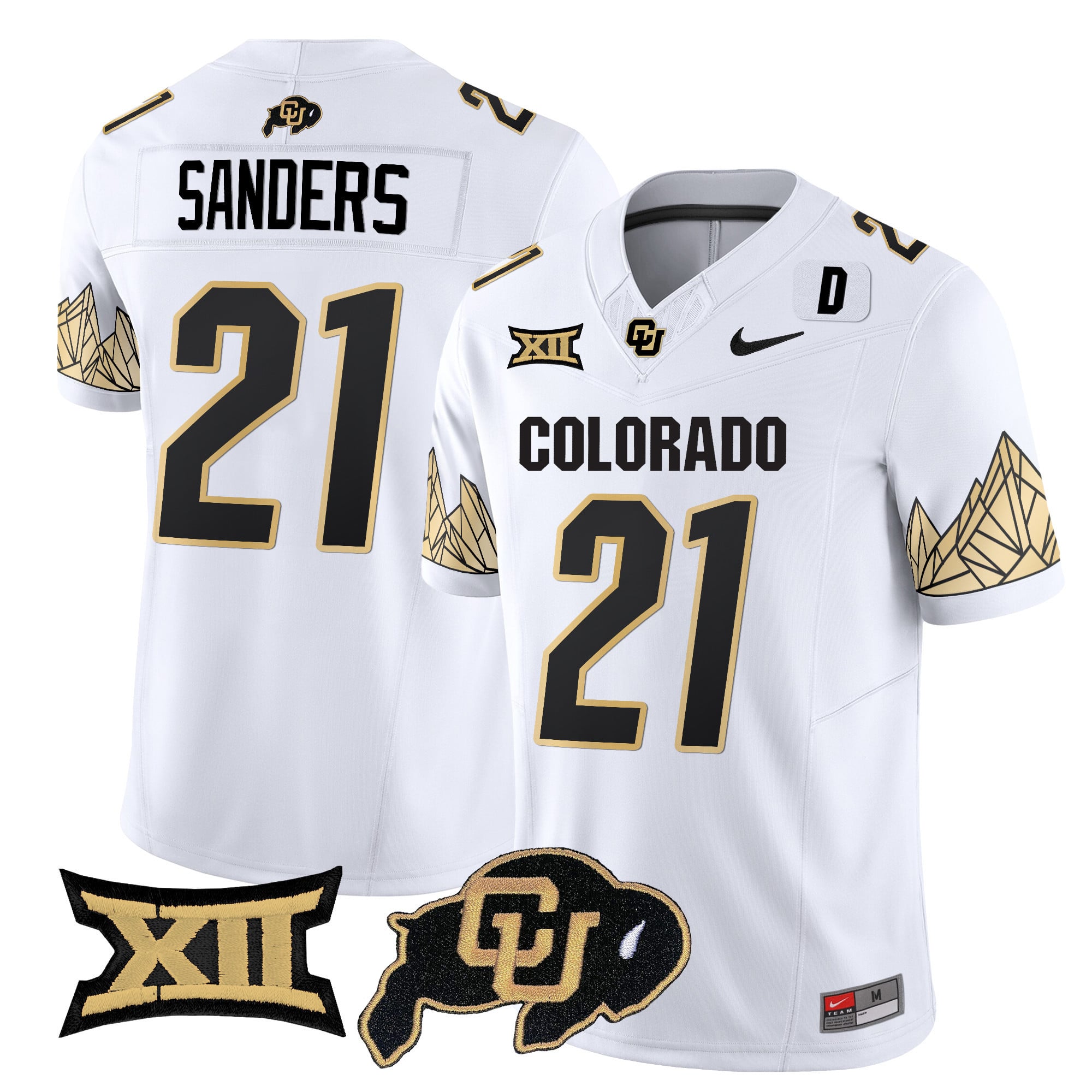 Men's Colorado Buffaloes Vapor Limited Jersey V4 - Big 12 XII Patch - All Stitched