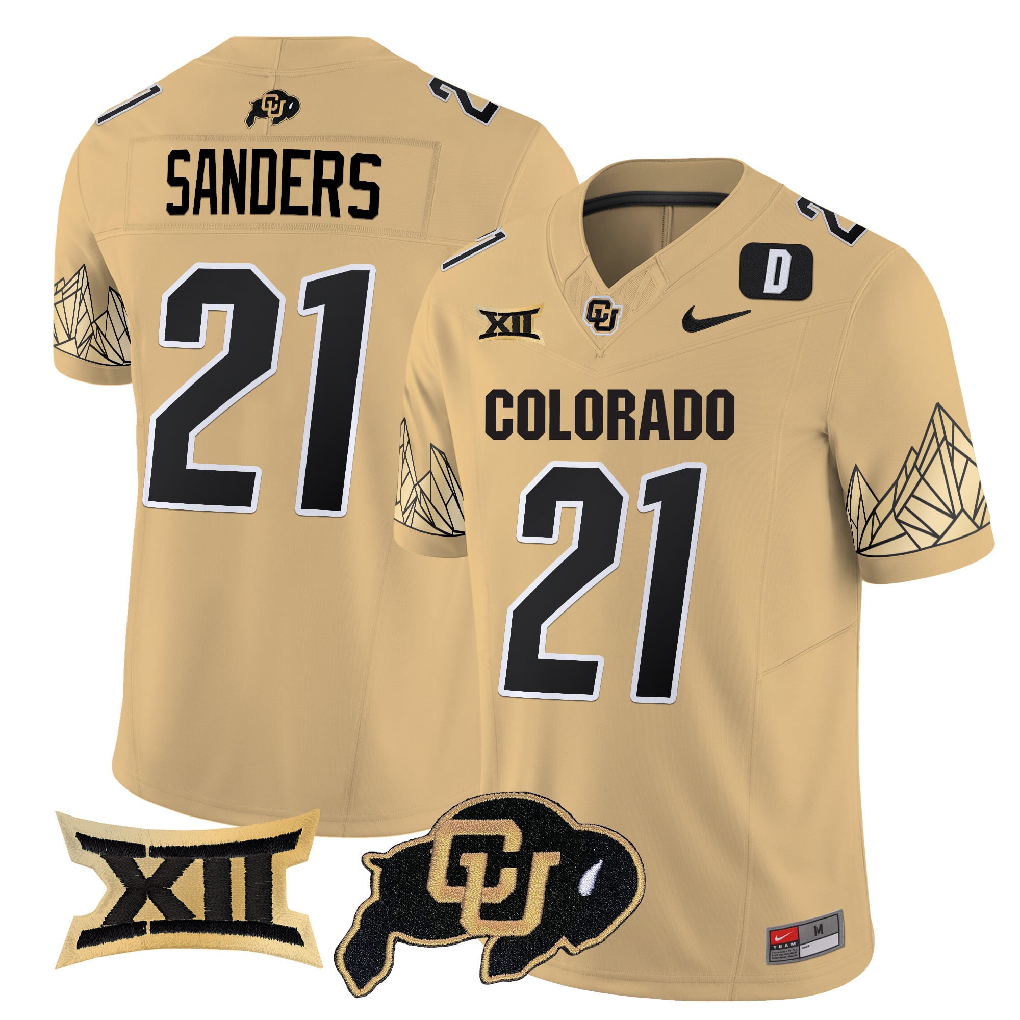 Men's Colorado Buffaloes Vapor Limited Jersey V4 - Big 12 XII Patch - All Stitched