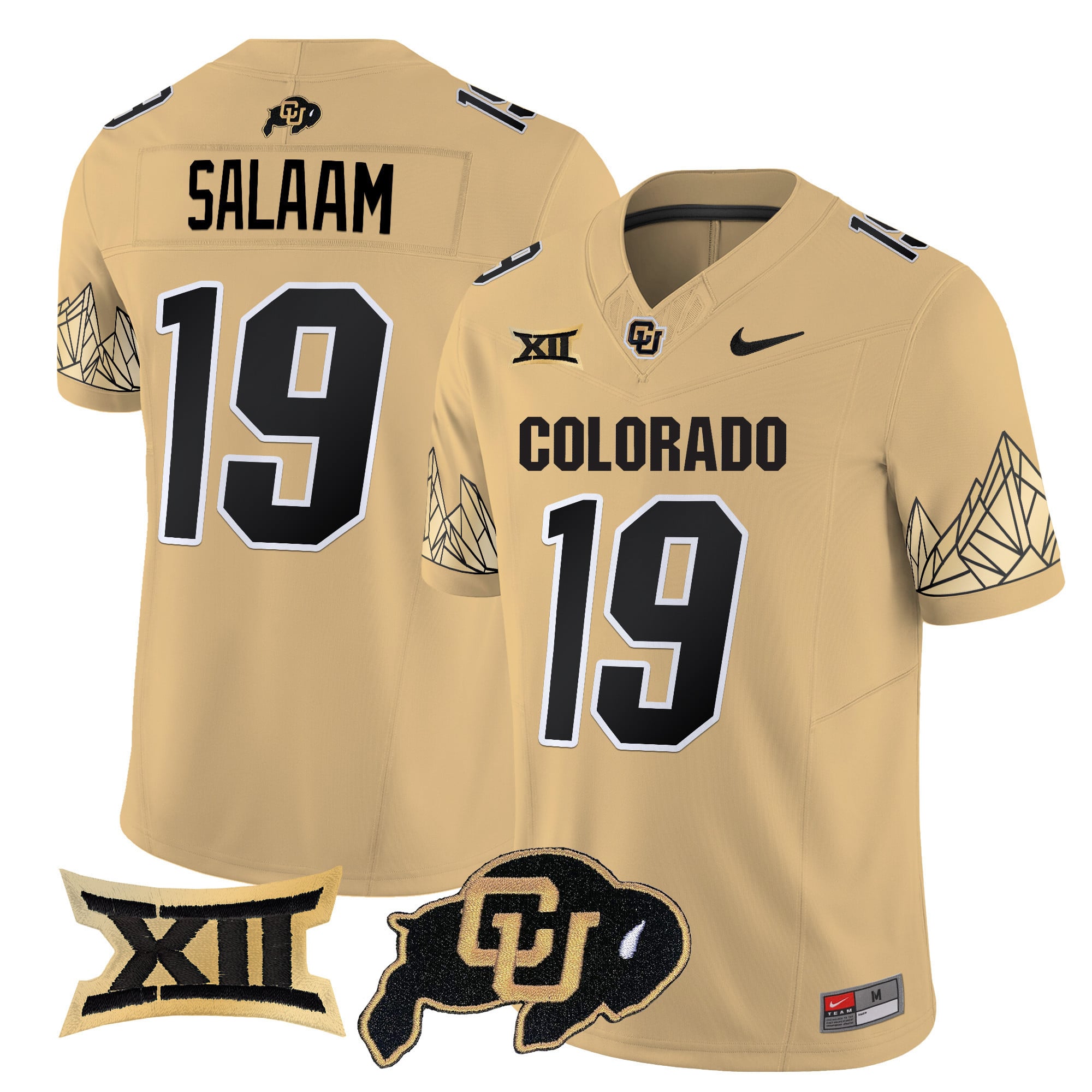 Men's Colorado Buffaloes Vapor Limited Jersey V4 - Big 12 XII Patch - All Stitched