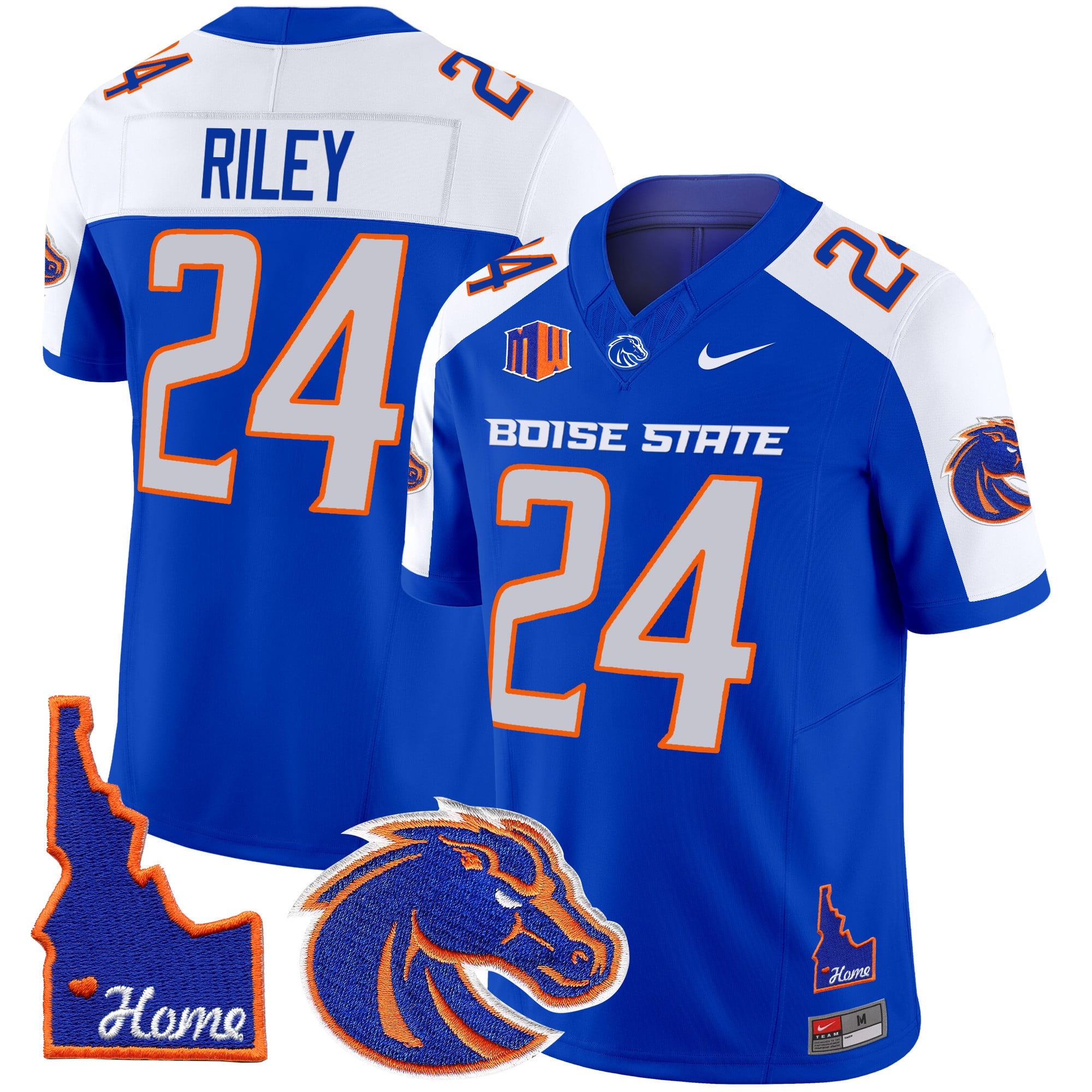 Men's Boise State Broncos 2024 Home Patch Vapor Limited Jersey - All Stitched