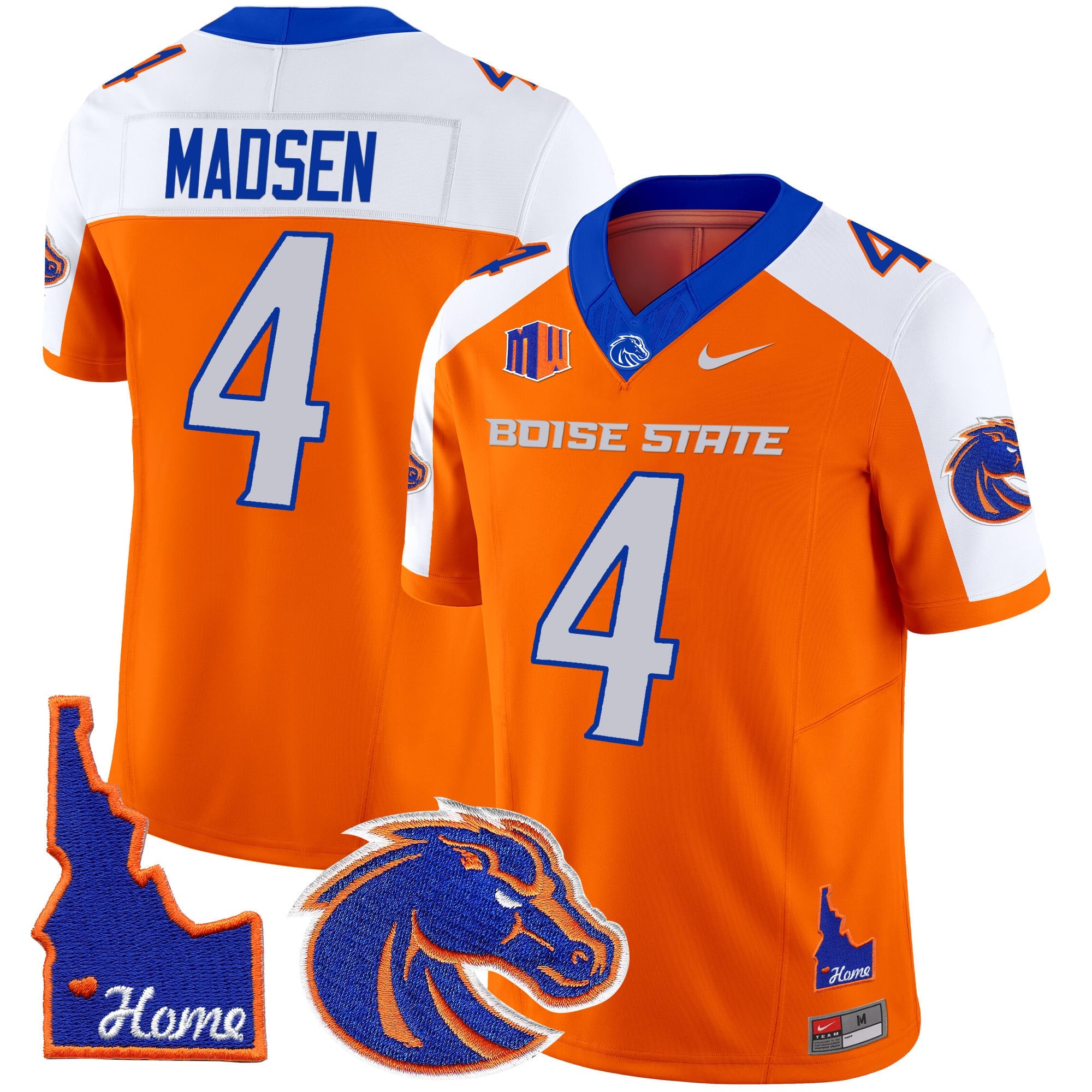 Men's Boise State Broncos 2024 Home Patch Vapor Limited Jersey - All Stitched