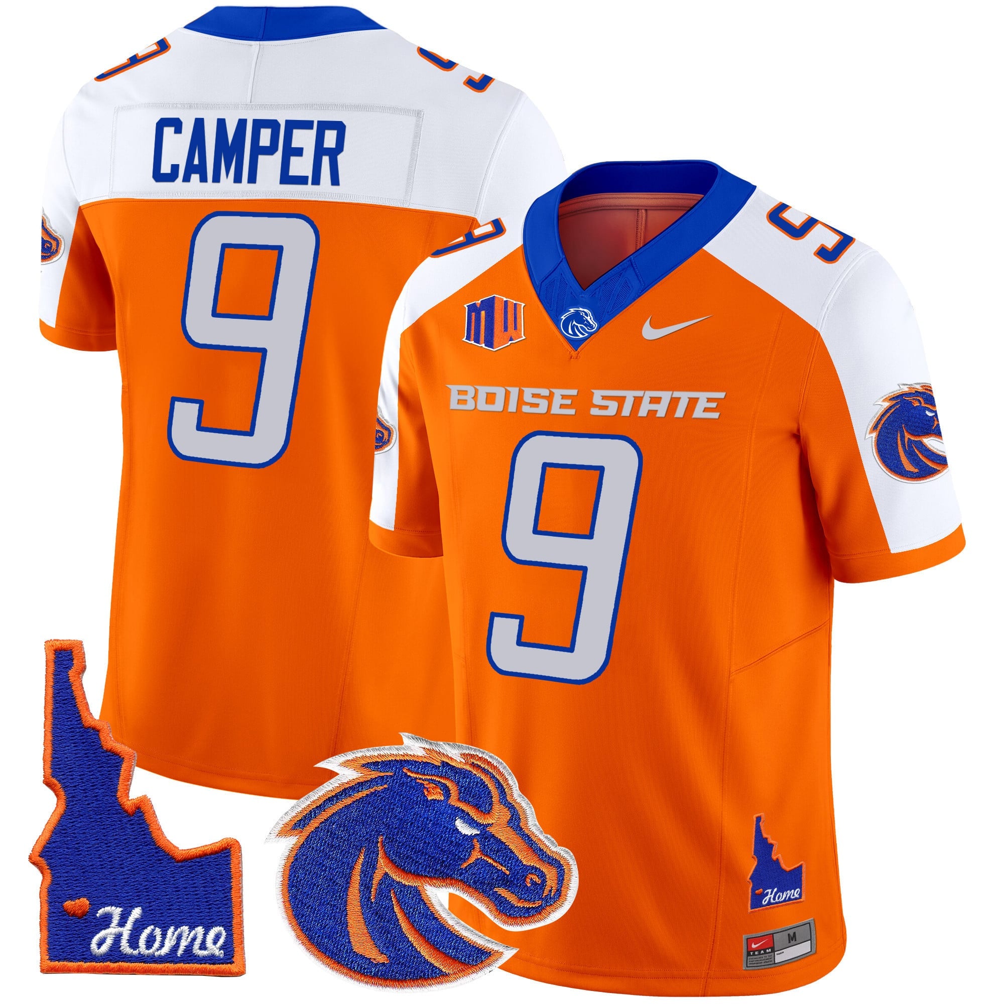 Men's Boise State Broncos 2024 Home Patch Vapor Limited Jersey - All Stitched