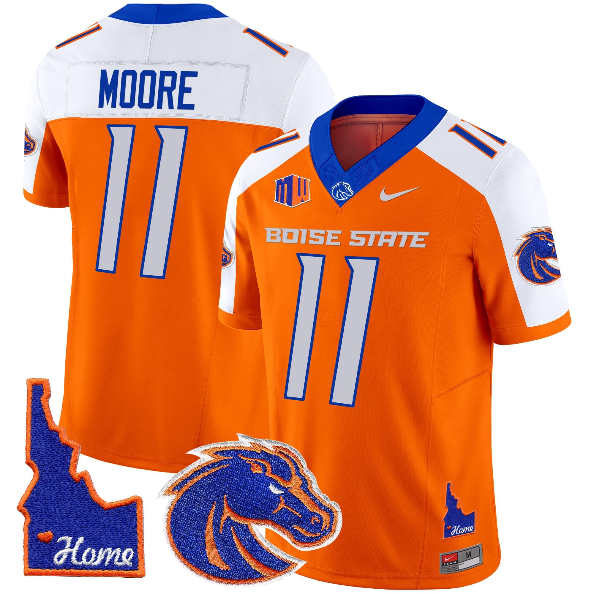 Men's Boise State Broncos 2024 Home Patch Vapor Limited Jersey - All Stitched