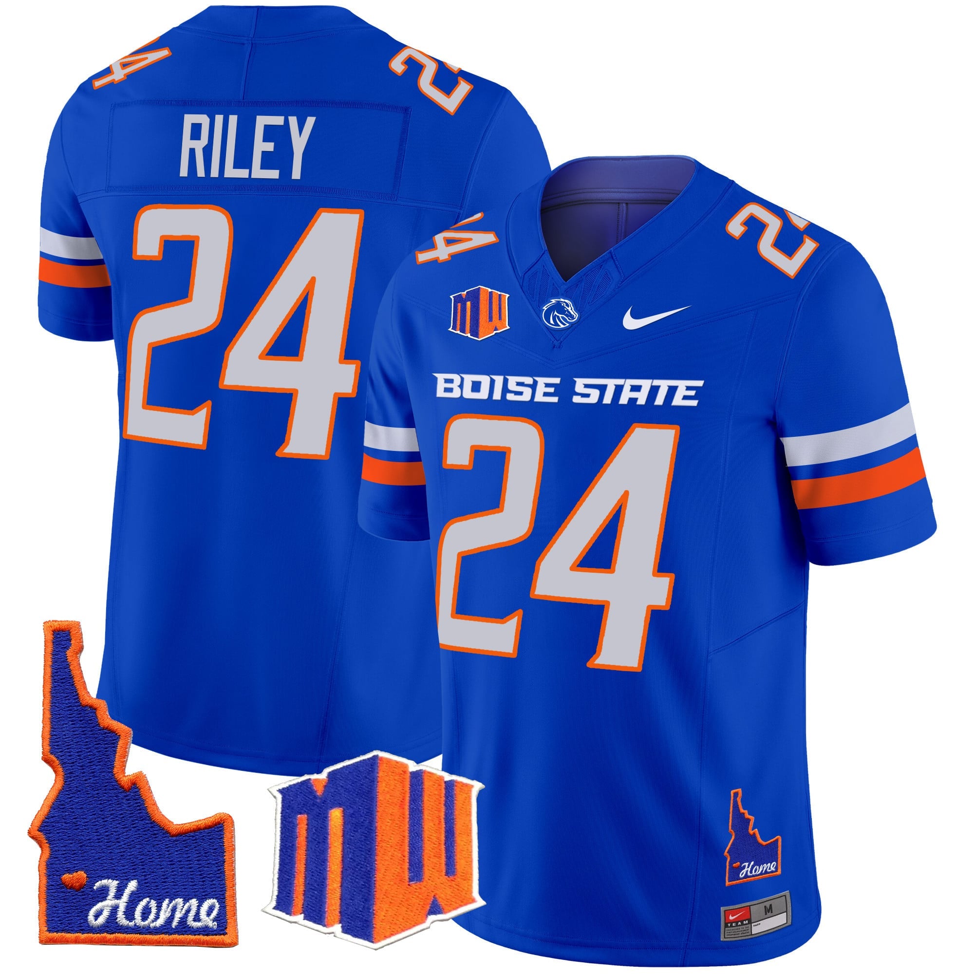 Men's Boise State Broncos 2024 Home Patch Vapor Limited Jersey - All Stitched
