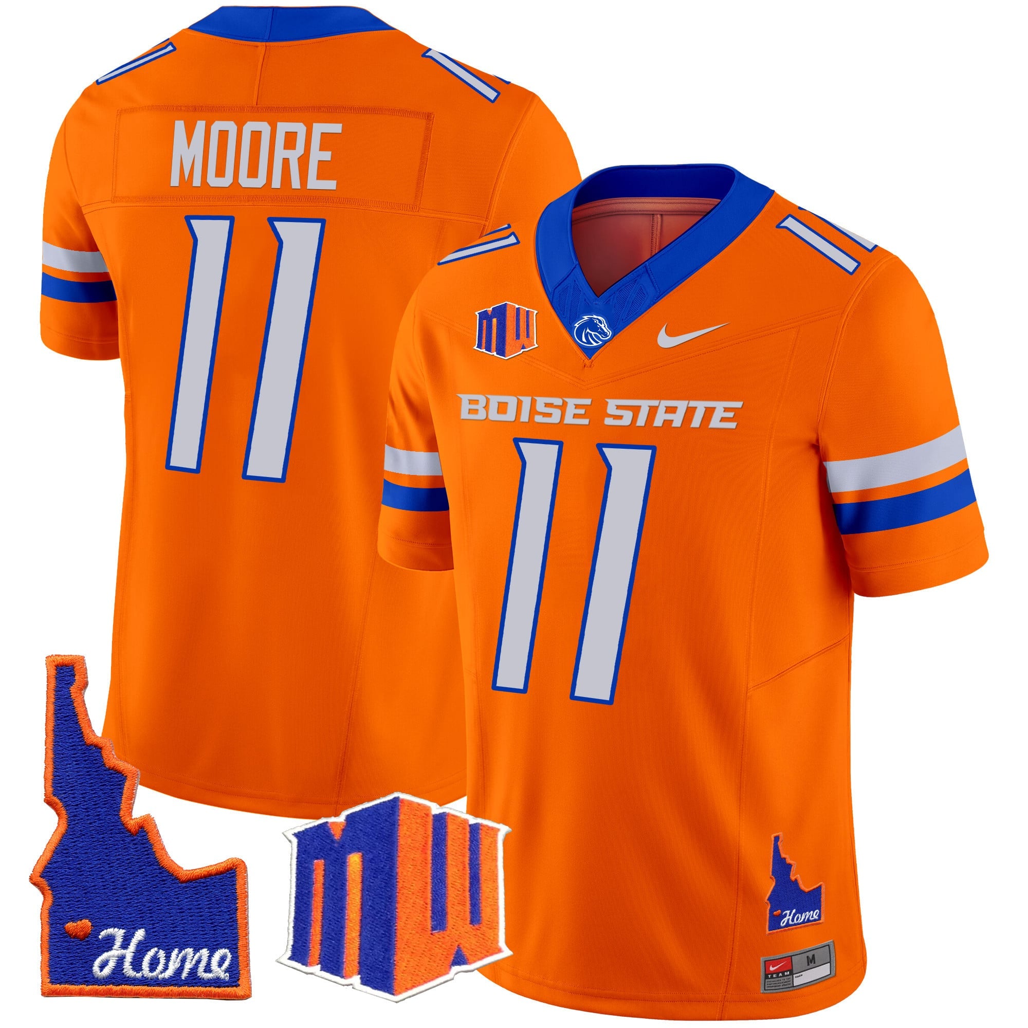 Men's Boise State Broncos 2024 Home Patch Vapor Limited Jersey - All Stitched