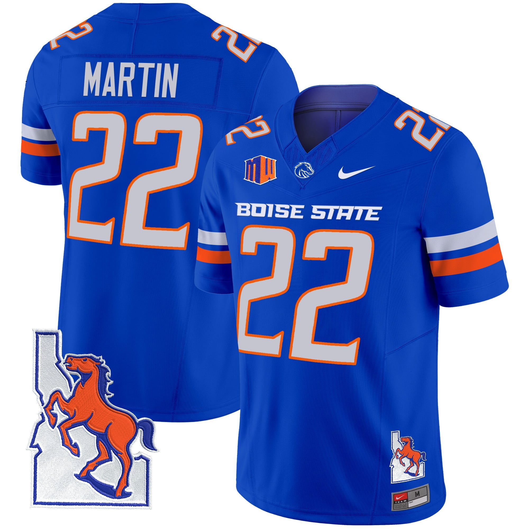 Men's Boise State Broncos 2024 Map Patch Vapor Limited Jersey - All Stitched