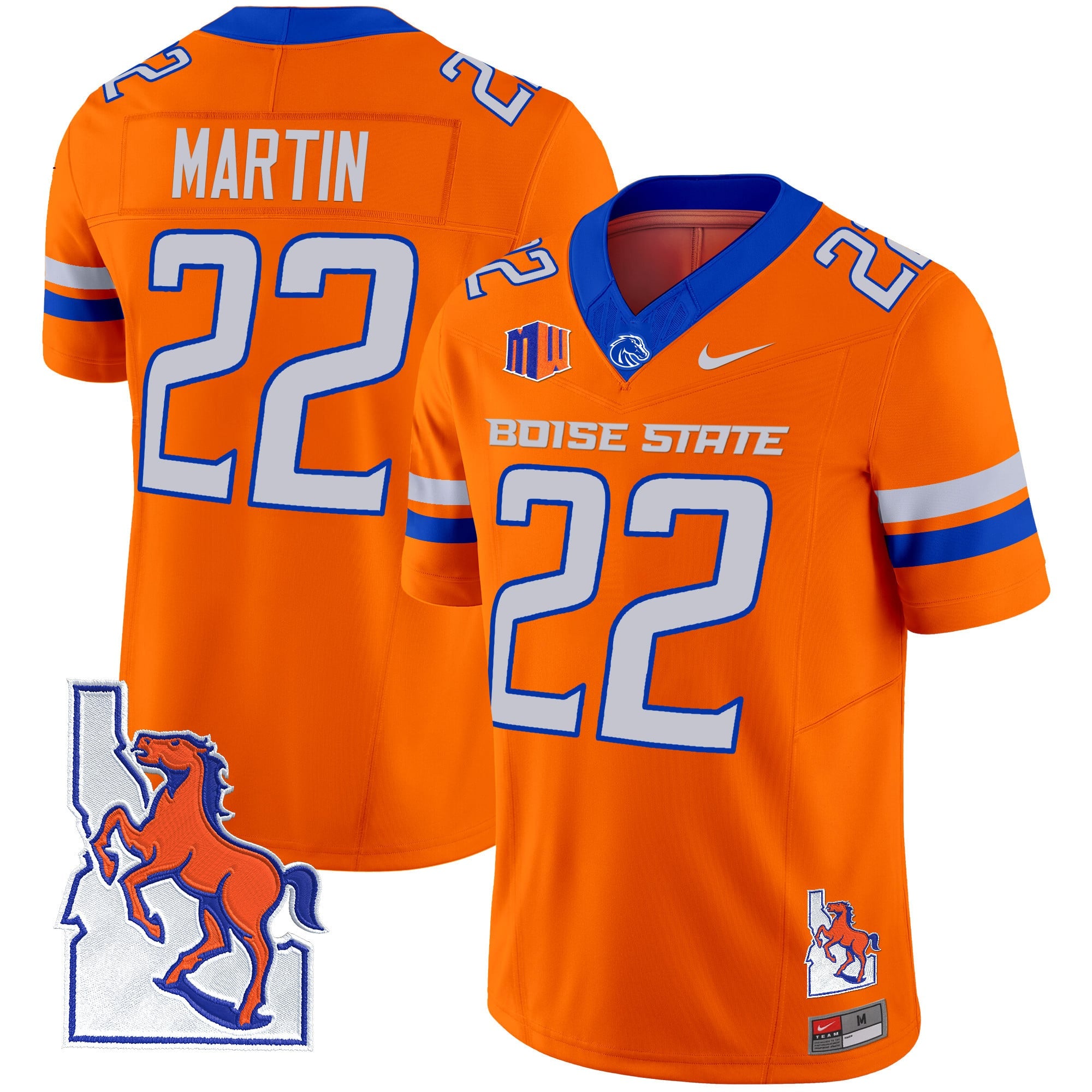 Men's Boise State Broncos 2024 Map Patch Vapor Limited Jersey - All Stitched