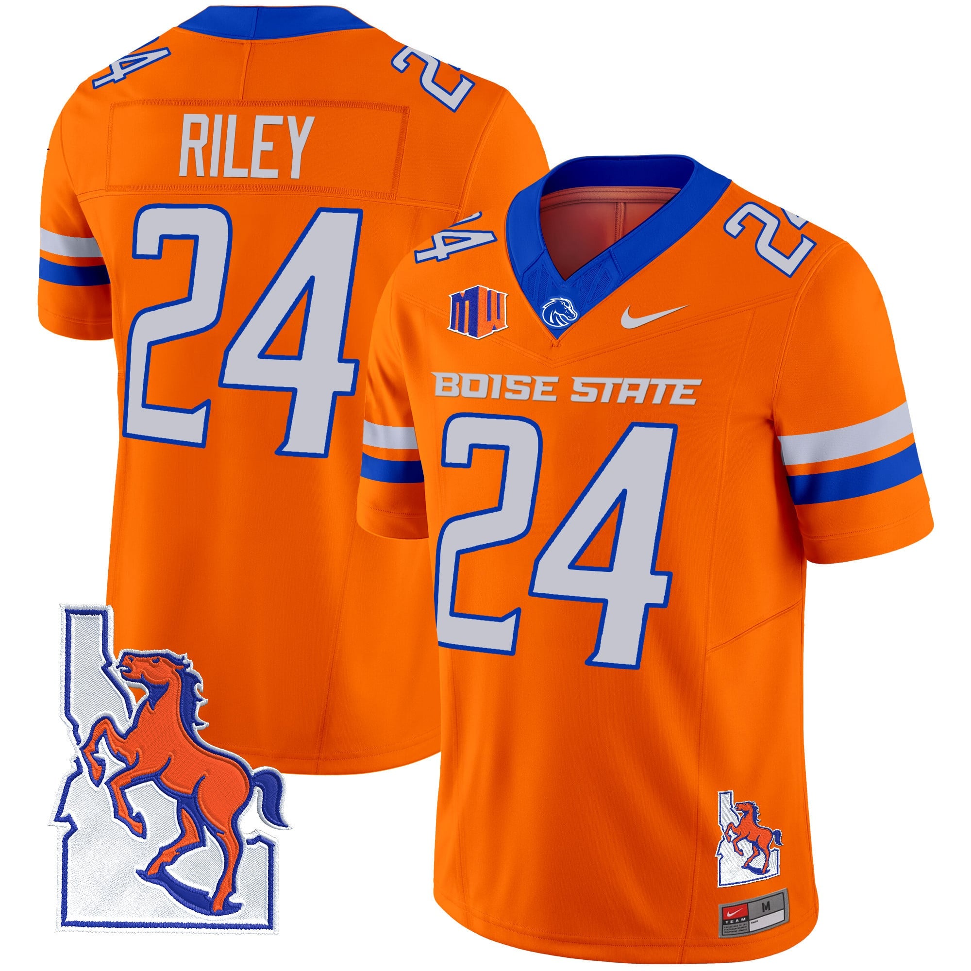 Men's Boise State Broncos 2024 Map Patch Vapor Limited Jersey - All Stitched