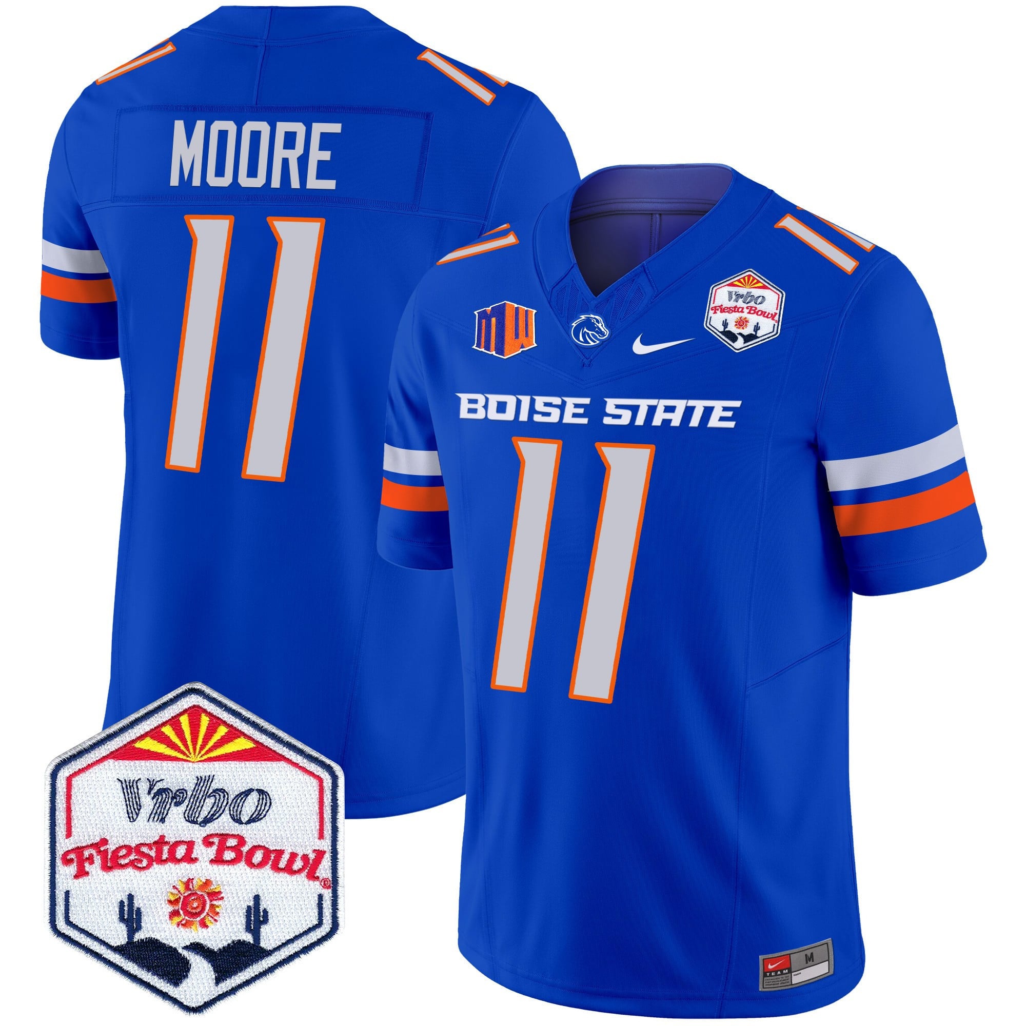 Men's Boise State Broncos 2025 The Fiesta Bowl Patch Vapor Limited Jersey - All Stitched